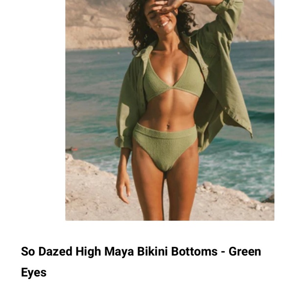 Billabong So Dazed Bikini Set Small, Triangle Multi Top, Maya High Waist Bottoms - Picture 9 of 9